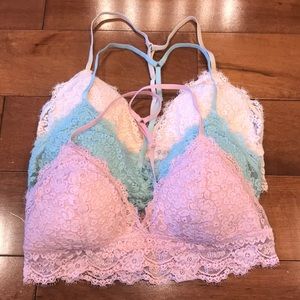 Aerie Lace Bralettes— Lightly Lined